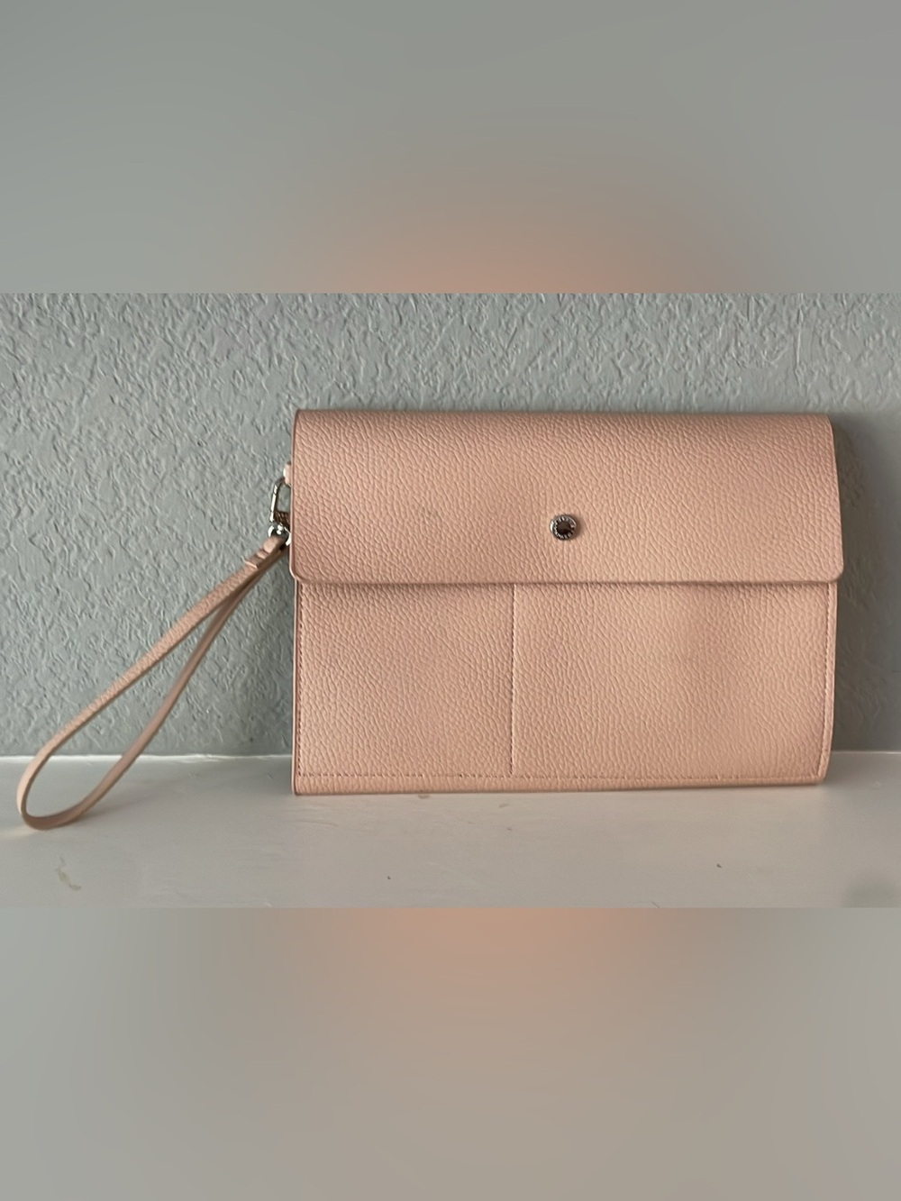 Steve Madden - Pink Pebbled Leather Wristlet / Clutch